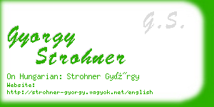 gyorgy strohner business card